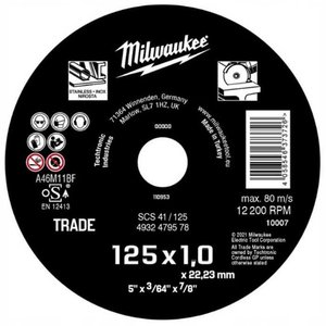 Disc abraziv pentru debitat metale SCS 125 x 1.0 x 22.22 mm