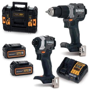 Set 2 scule Dewalt McLaren Limited Edition: DCD85M, DCF85M, 2 x acumulatori 5 Ah, incarcator, TSTAK II