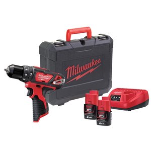 Masina de gaurit/insurubat cu percutie si acumulatori 12V Li-Ion, 2x 2.0Ah, 38 Nm, tip M12BPDMC-202C