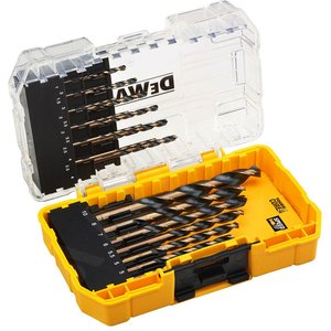 Set 19 burghie DeWalt Black&Gold HSS-G tip DT70728-QZ, pentru metal, in caseta de plastic, Ø 1-10 mm