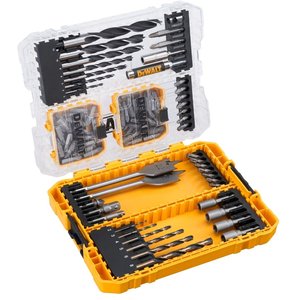 Set 100 accesorii DeWalt tip DT70784-QZ, pentru insurubare si gaurire, in carcasa rezistenta