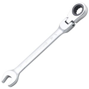 Cheie combinata cu clichet, articulata, 13 mm