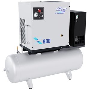 Compresor profesional cu șurub FIAC X900D/200 cu uscător și inverter - 10 bar, 848 l/min, rezervor (butelie) 200l