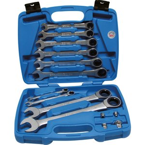 Seturi de chei fixe, inelare, combinate, cu clichet, speciale