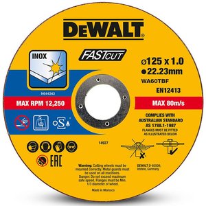 Disc taiere inox DeWalt DT42340TZ-QZ - 125x1.2 mm