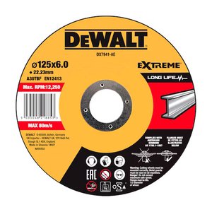 Disc pentru rectificare metal DeWALT 27 HP2, 125 x 22.23 x 6.0 mm