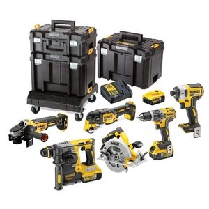 Set 6 scule 18V: DCD796, DCF887, DCS355, DCS391, DCG412, DCH273, DCB115, DCB184X3,T STAK™ IVX2, T STAK™ II, T STAK™ MOBIL