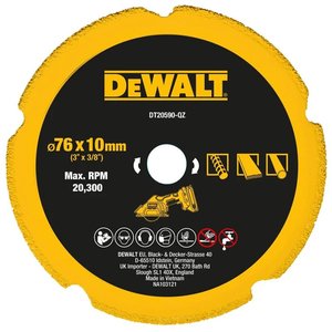 Disc diamantat 76x10x1 mm, multimaterial, DeWalt DT20590-QZ