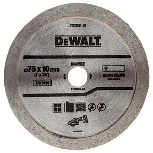 Disc diamantat 76x9.5x1.6 mm, pentru materiale dure (tigla), DeWalt DT20591-QZ