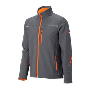Geacă Softshell de lucru Strauss, e.s. motion 2020, gri antracit/portocaliu fosforescent, marimea XS
