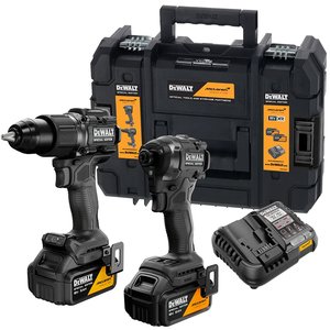 Set 2 scule Dewalt McLaren F1 Team: DCD86MP, DCF86MP, 2 x acumulatori 5 Ah, incarcator, TSTAK KITBOX