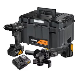 Set 2 scule Dewalt McLaren F1 Team: DCD86MP, DCG45MP, 2 x acumulatori 5 Ah, incarcator, TSTAK MIDBOX