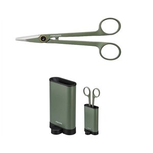 Foarfeca de precizie Fiskars Plant Care, pentru finisarea plantelor de gradina, cu suport, 17 cm