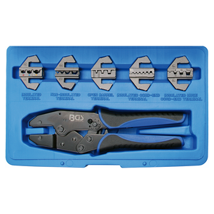 Cleste sertizat papuci izolati si neizolati, 5 seturi de bacuri, BGS