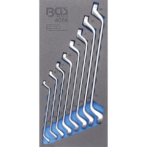Organizator pentru carucior BGS, 8 chei inelare duble cotite 6-22 mm, 1/3 sertar