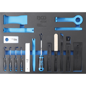 Organizator pentru carucior BGS, 17 piese pentru demontare, montare si carlige, 3/3 sertar