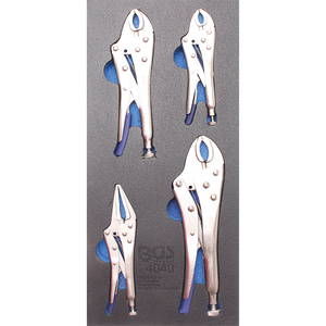 Organizator pentru carucior BGS, 4 clesti cu blocare, 1/3 sertar